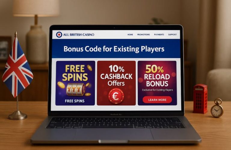 All British Casino Bonus Code for Existing Players