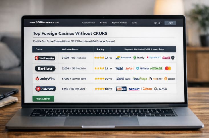 Beste Casino Zonder Cruks www.6000eurobonus.com