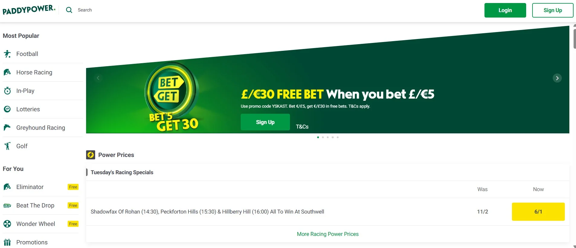 Paddy Power Sign Up Offer